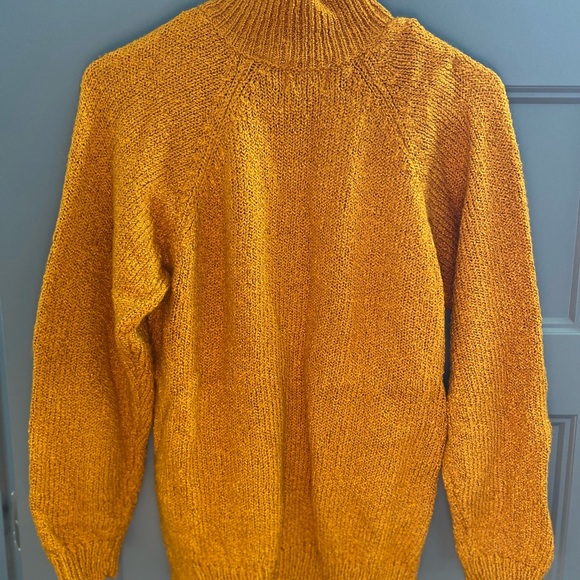 Cozy Mustard Cable Knit Cardigan - Picture 2 of 3